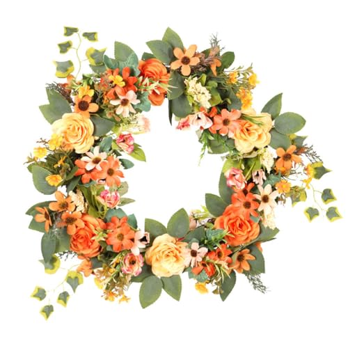 RZRPYFMM Frühlings- Und Sommerkränze Für Die Haustür, Künstliche Blumen Für Das Ganze Jahr Kränze von RZRPYFMM