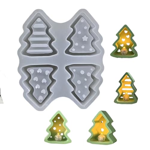 RZXBB Silikonformen für Weihnachten - Gießformen mit Weihnachtsmotiven, Geeignet für Gips, Raysin, Easy Release Weihnachts Gießformen Silikon, Hochwertige Gießeformen Silikon Weihnachten (A) von RZXBB
