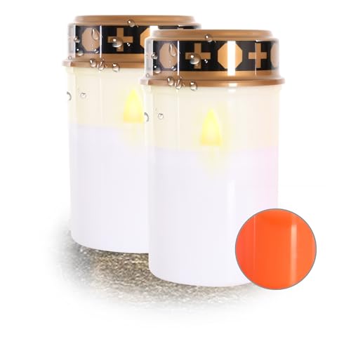 Raburg LED-Grabkerzen 2er-Set mit Flackereffekt – wetterfeste LED-Grablichter mit 6 Monate Leuchtdauer, 10.000 h Lebensdauer, batteriebetrieben – Grablampe für Außen | Weiß Raburg LED-Grabkerzen 2er-Set mit Flackereffekt – wetterfeste LED-Grablichter mit 6 Monate Leuchtdauer, 10.000 h Lebensdauer, batteriebetrieben – Grablampe für Außen | Weiß von Raburg
