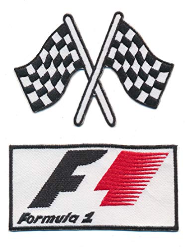 F1 Formel 1 Rennflaggen Patches 2 Stück Set Racing Motorsport Rennsport von Racing Classics