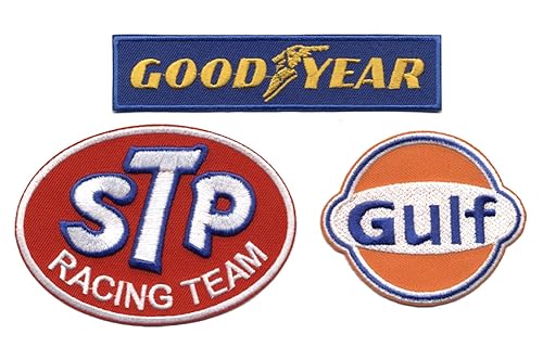 Good Year Gulf STP Aufnäher Patches 3 Stück Motorsport V8 Racing Team USA von Racing Classics