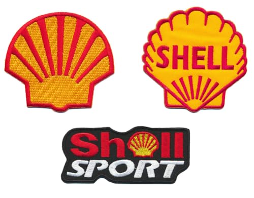 Shell Racing Sport Aufnäher Aufbügler Patch 3 Stück Motorsport F1 TURBOVERSAND von Racing Classics
