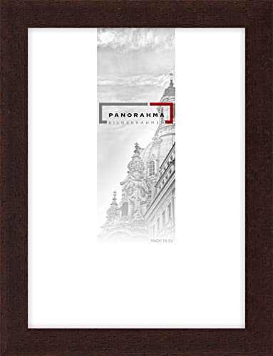 Holz-Bilderrahmen Kiel, Bildformat: 21 x 29,7 cm (DIN A4), Wenge, Echtglas von Radeberger Bilderrahmen