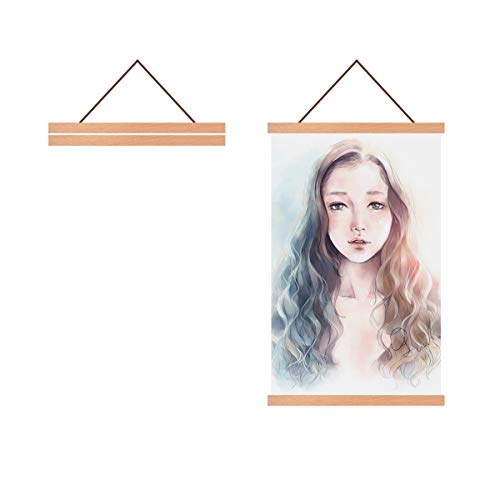 Radezon A4 Posterleiste Posterschiene Posterleisten 21CM, Magnet Magnetische Holz Poster Aufhänger Halter Rahmen Leisten Bilder Bild Bilderleiste Bilderrahmen (21cm, Teakholz) von Radezon
