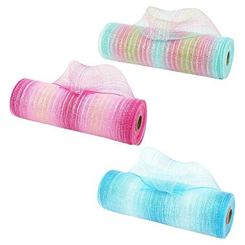 RadianceBiz 5 Rollen Dekor Mesh Band 6 "X10yds Metallic für Halloween Kränze Girlanden, 3 Stück B, 10 Meter RadianceBiz 5 Rollen Dekor Mesh Band 6 "X10yds Metallic für Halloween Kränze Girlanden, 3 Stück B, 10 Meter von RadianceBiz