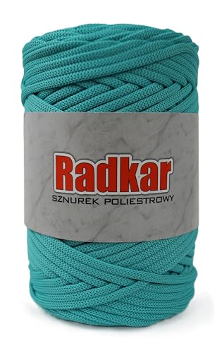 Radkar Polyesterschnur 3mm -100m 240 gr. Polyester Makramee Garn, Polyester Taschenschnur, Polyester Taschengarn, (Mint) von Radkar