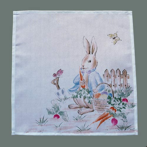 Raebel Tischdecke Mitteldecke Ostern Osterhasen Osterdecke Leinenoptik 85 x 85 cm Weiß/Bunt Raebel Tischdecke Mitteldecke Ostern Osterhasen Osterdecke Leinenoptik 85 x 85 cm Weiß/Bunt von Raebel OHG