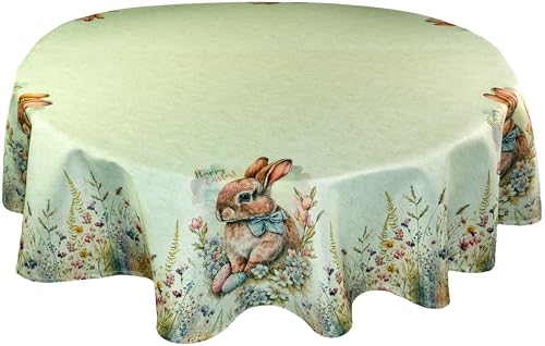 Tischdecke Ostern Rund 150 cm Happy Easter Ostertischdecke Unterdecke Decke Hellgrün Tischdecke Ostern Rund 150 cm Happy Easter Ostertischdecke Unterdecke Decke Hellgrün von Raebel OHG