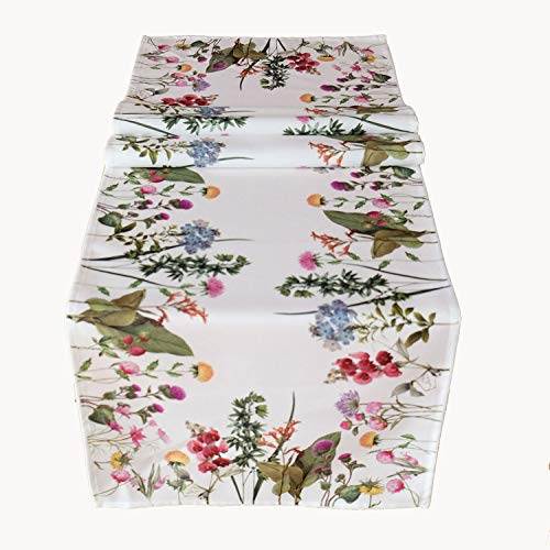 Raebel Tischdecke - weiß mit Druckmotiv Sommerblumen Ostern Frühling (85 x 85 cm) von Raebel OHG