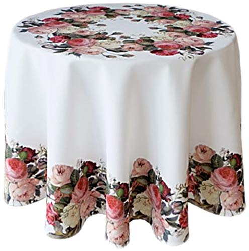 Raebel - Tischdecken - Druckmotiv Rosen - Ostern Frühling - Größe wählbar - 100% Polyester (150 cm rund) von Raebel