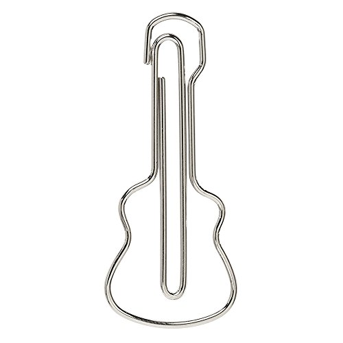 Räder Büroklammern 'Gitarre' - 4 x 1,5 cm, Silber, Metall von Räder