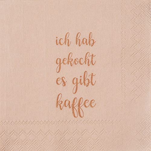 Cocktailserviette 25x25cm, Ich hab gekocht es gibt Kaffee von Räder