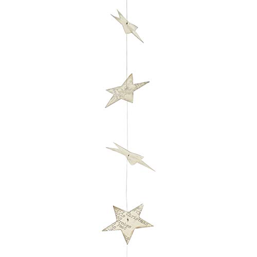 WEIHNACHTSZAUBER Capizkette Sterne weiß, Länge:100cm [W] von Räder