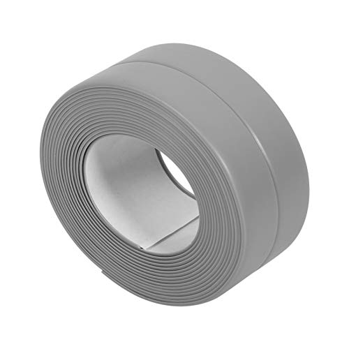 Dichtungsstreifen Wasserdichtes Dichtungsband 3,2 m Flexibles, formbeständiges, selbstklebendes Klebeband Küche Badezimmer Toilette Wanddichtungsband Waschbecken Becken (38mm x 3.2m-Grau) von Raguso