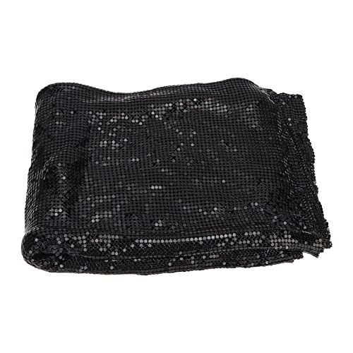 Raguso Strass-Mesh-Stoff, zart, weit verbreitet, 45 x 150 cm, glänzendes Metall-Pailletten-Mesh, waschbar, für Autodekoration von Raguso