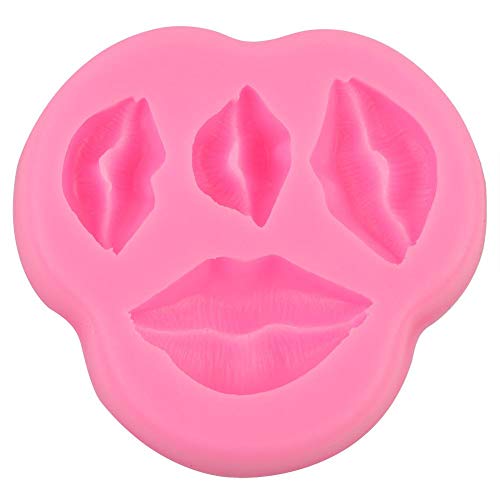Silikonformen Kreative Lippen Form Schokoladenformen Cartoon Kuchen Backform Multifunktion DIY Dekoration Herstellung Werkzeuge für Fondant Zucker Ton Seife(Rosa) von Raguso