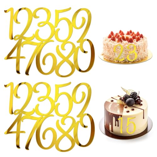 Acryl-Kuchenaufsatz, 0-9 Zahlen, Happy Birthday, verspiegelt, goldfarben, glänzend, DIY-Cupcake-Topper für Hochzeitstag, Dekorationen, Babyparty, Partyzubehör Acryl-Kuchenaufsatz, 0-9 Zahlen, Happy Birthday, verspiegelt, goldfarben, glänzend, DIY-Cupcake-Topper für Hochzeitstag, Dekorationen, Babyparty, Partyzubehör von Raheem