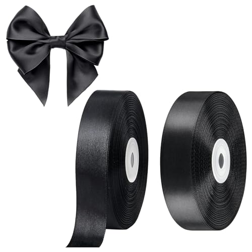 Raheem 2 Stück 23 Meter Geschenkband Schwarz, 25mm Breit Satinband, Schwarz Schleifenband Dekoband, Stoffband für Geschenkverpackung Bastelarbeiten Geburtstag Taufe Hochzeit Raheem 2 Stück 23 Meter Geschenkband Schwarz, 25mm Breit Satinband, Schwarz Schleifenband Dekoband, Stoffband für Geschenkverpackung Bastelarbeiten Geburtstag Taufe Hochzeit von Raheem