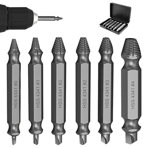 Schraubenausdreher-Set für beschädigte Schrauben, HSS 6542, gehärtet, 63–65HRC, Schrauben-Entfernungswerkzeug, DIY-Handwerkzeuge, Gadgets, Geschenke für Männer, doppelendig, für beschädigte Schraubenausdreher-Set für beschädigte Schrauben, HSS 6542, gehärtet, 63–65HRC, Schrauben-Entfernungswerkzeug, DIY-Handwerkzeuge, Gadgets, Geschenke für Männer, doppelendig, für beschädigte von Raheem