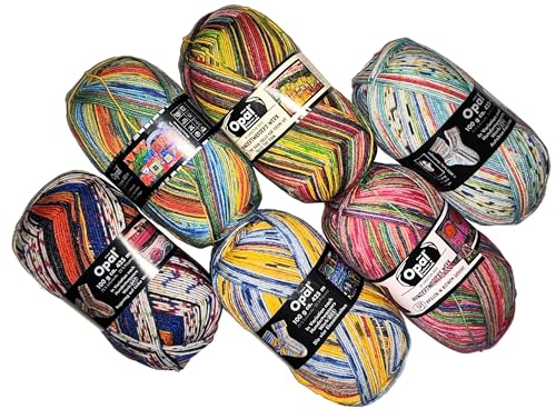 & AngiesStrickZauber verkauft: Opal/Sockenwolle / 4 ply/fädig / 6 x 100g. / Hundertwasser - Paket B1 von Rahm