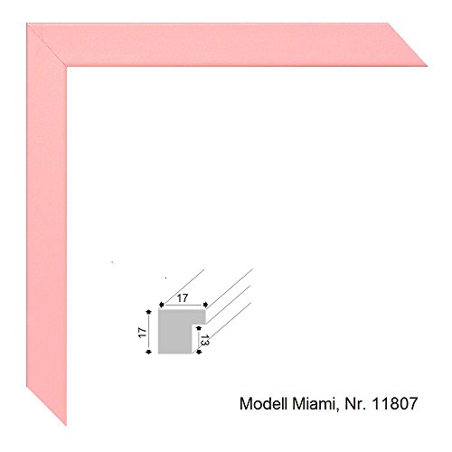 Rahmen nach Maß Miami Hellrosa Bilderrahmen, Holz, 13 x 18 x 1.7 cm von Rahmen nach Maß