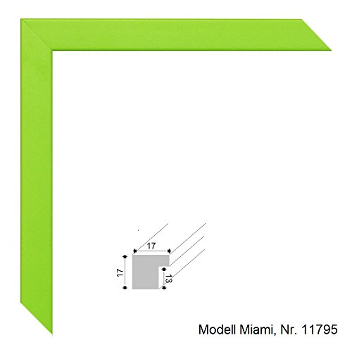 Rahmen nach Maß Miami hellgrün Bilderrahmen, Holz, 13 x 18 x 1.7 cm von Rahmen nach Maß