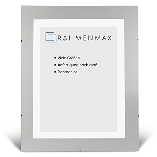 Rahmenloser Bildhalter nach Maß – 30x45cm – Acrylglas (klar oder antireflex), bruchsicher – 2,5 mm weiße Rückwand – Maßanfertigung für Fotos, Poster & Urkunden von RahmenMax