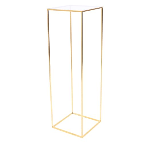 Blumenständer Hochzeitsdeko Metallsäule Gold Pflanzenregal Acryl Hochzeit Dekoration für Hochzeiten und Veranstaltungen Stabil Einfach zu Montieren (Gold, 31 * 31 * 100cm) von Railoxo