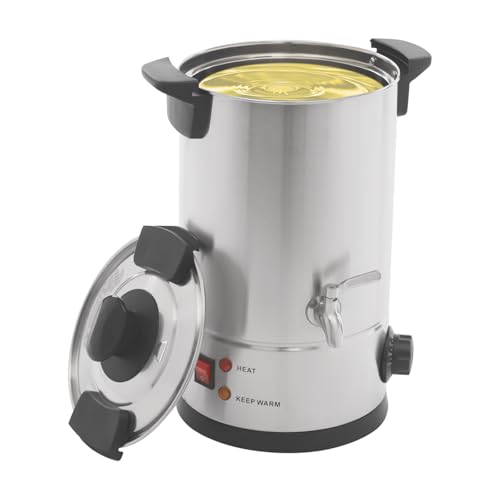 RainWeel Wachsschmelzer 8L/10L/12L Wachsschmelzgerät 1800W Elektrisch Wachsschmelztopf Edelstahl Kerzenwachsschmelzer 30-110°C (8 L) von RainWeel