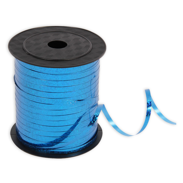 Geschenkband in blau glitzernd aus Kunststoff, 228 Meter auf Rolle von Rainbow GmbH