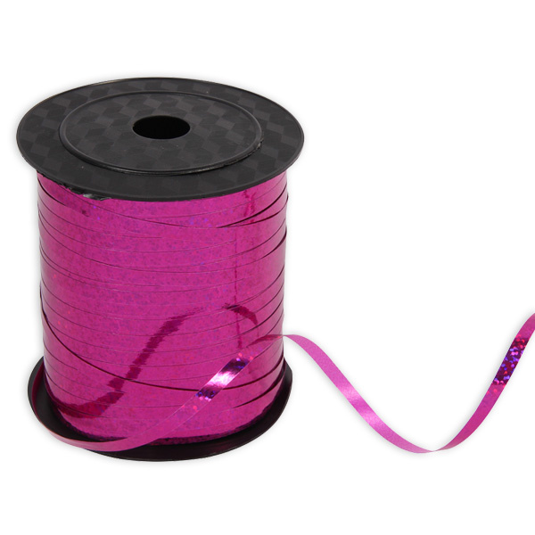 Geschenkband in pink glitzernd aus Kunststoff, 228 Meter auf Rolle von Rainbow GmbH
