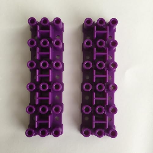 Rainbow Loom Sechs-polige Erweiterungsbasis, für breitere, größere Armbänder, jede Packung enthält 2 violette Sockel (R0064B) von Rainbow Loom