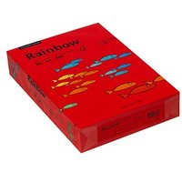 Rainbow Kopierpapier COLOURED PAPER intensivrot DIN A4 80 g/qm 500 Blatt von Rainbow
