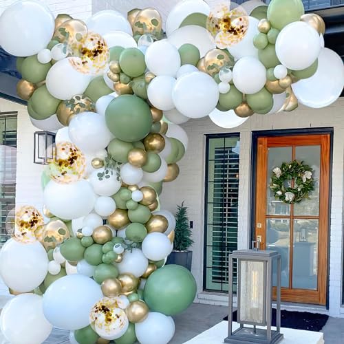 Luftballon Girlande Grün, Olive Grün Ballon Girlande, Grün Gold Weiß Paillette Luftballons Geburtstag für Geburtstag Deko, Hochzeit, Babyparty, Baby Shower, Brautparty. Luftballon Girlande Grün, Olive Grün Ballon Girlande, Grün Gold Weiß Paillette Luftballons Geburtstag für Geburtstag Deko, Hochzeit, Babyparty, Baby Shower, Brautparty. von Rainllon