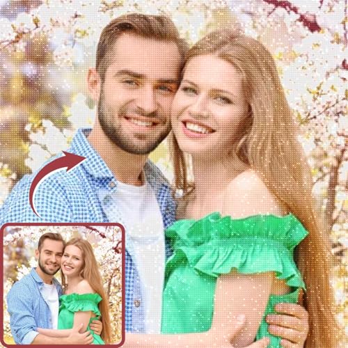 Diamond Painting Eigenes Foto, Personalisiertes Selbst Gestalten 5D, Volldiamant-Design, DIY Privat Bild Geschenke für Zuhause Dekoration, 30x40cm von Rainsar
