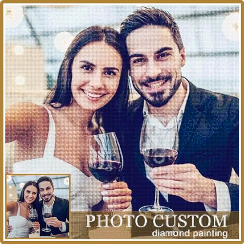 Diamond Painting Eigenes Foto,5D Diamond Painting Personalisiert Selbst Gestalten, Personalisierte Diamant Painting mit Eigenen Bild, Benutzerdefinierte Design Set für Erwachsene Home Decor 40x50cm von Rainsar