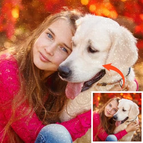 Diamond Painting Personalisiert, Diamond Painting Personalisierte Foto, 5D Diamond Painting Kit für Erwachsene, Eigenes Foto Verwandelt in Diamant-Kunst, Spezielle Geschenke für Zuhause Dekoration Diamond Painting Personalisiert, Diamond Painting Personalisierte Foto, 5D Diamond Painting Kit für Erwachsene, Eigenes Foto Verwandelt in Diamant-Kunst, Spezielle Geschenke für Zuhause Dekoration von Rainsar