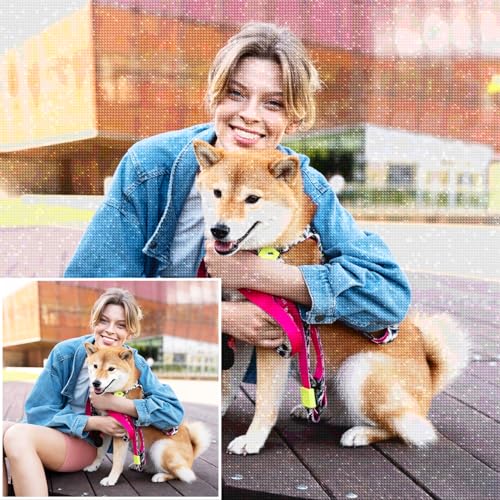 Personalisiert Diamond Painting Eigenes Foto - 5D Custom Diamantbild Set für Erwachsene, Home Deko mit Eigenem Bild DIY Geschenk, Runder Diamant, 30x30cm von Rainsar