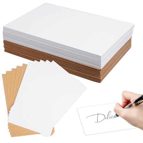 120 Stück A6 Kraftpapier Karten, Blanko Postkarten Blanko Karten zum Selbstgestalten 14,5 X 9,5cm, Karteikarten Blanko, Papier Karten Blanko für DIY-Grußkarten, Hochzeitseinladungen, Einladungen 120 Stück A6 Kraftpapier Karten, Blanko Postkarten Blanko Karten zum Selbstgestalten 14,5 X 9,5cm, Karteikarten Blanko, Papier Karten Blanko für DIY-Grußkarten, Hochzeitseinladungen, Einladungen von Rairsky