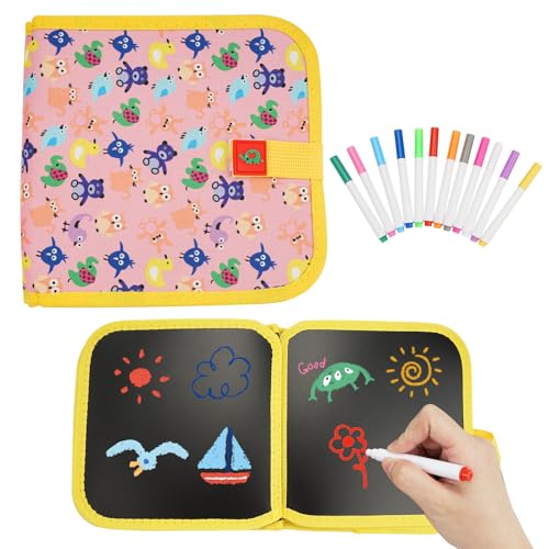 14 Seiten Abwischbares Malbuch, Doodle Board Wiederverwendbar, Tragbares Zeichenbrett Mit 12 Bunten Löschbaren Stiften, Wasserdicht Mini Malbuch, Reise Malset, Spiele Doodle Maltafel 14 Seiten Abwischbares Malbuch, Doodle Board Wiederverwendbar, Tragbares Zeichenbrett Mit 12 Bunten Löschbaren Stiften, Wasserdicht Mini Malbuch, Reise Malset, Spiele Doodle Maltafel von Rairsky