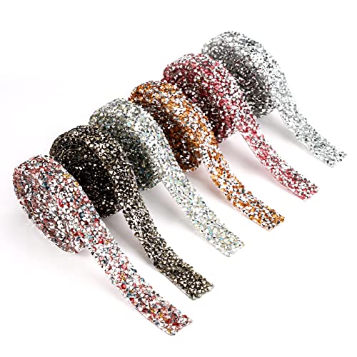 6 Rollen Harz Diamant Band Kristall Strassband Funkelndes 1,5 cm Breit Glitzerband Klebend Selbstklebende,klebeband Glitzer DIY Dekoration, Bling Strasssteine Band Rolle Für Dekorative Kleidung 6 Rollen Harz Diamant Band Kristall Strassband Funkelndes 1,5 cm Breit Glitzerband Klebend Selbstklebende,klebeband Glitzer DIY Dekoration, Bling Strasssteine Band Rolle Für Dekorative Kleidung von Rairsky