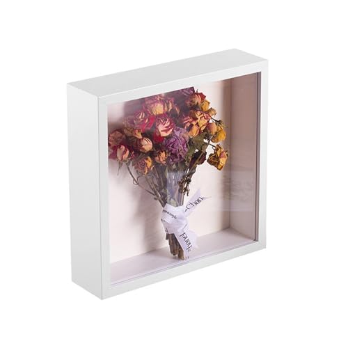 Weiße Bilderrahmen 3D zum Befüllen 20 X 20 cm, Quadratischer Befüllbare Bilderrahmen Passepartout Objektrahmen Tiefer Bilderrahmen Geldgeschenk, Holz Dekorativer Rahmen Dick Erinnerungsfotorahmen Weiße Bilderrahmen 3D zum Befüllen 20 X 20 cm, Quadratischer Befüllbare Bilderrahmen Passepartout Objektrahmen Tiefer Bilderrahmen Geldgeschenk, Holz Dekorativer Rahmen Dick Erinnerungsfotorahmen von Rairsky