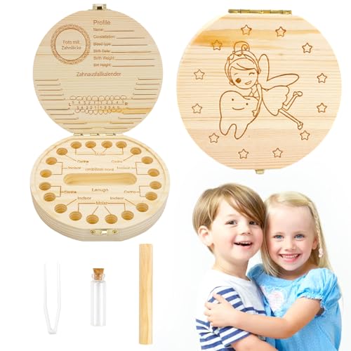 Zahndose Milchzähne Box, Zahnbox für Milchzähne Mädchen, Zahndose Milchzähne Mädchen Geschenke Jungen, Zahnfee Geschenke Milchzahndose Personalisiert Souvenir aus Holz Aufbewahrungsbox für Zähne Zahndose Milchzähne Box, Zahnbox für Milchzähne Mädchen, Zahndose Milchzähne Mädchen Geschenke Jungen, Zahnfee Geschenke Milchzahndose Personalisiert Souvenir aus Holz Aufbewahrungsbox für Zähne von Rairsky