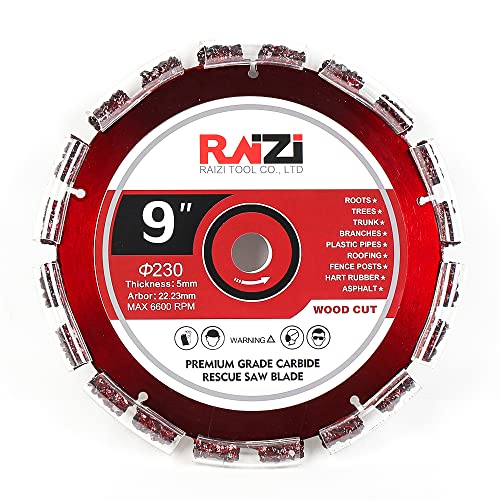 Raizi 230mm Profi Hartmetall Gehärtete Trennscheibe WoodCut für Wurzeln Plastikrohre Dachbahnen Zaunpfahle Hartgummi Asphalt Raizi 230mm Profi Hartmetall Gehärtete Trennscheibe WoodCut für Wurzeln Plastikrohre Dachbahnen Zaunpfahle Hartgummi Asphalt von Raizidom