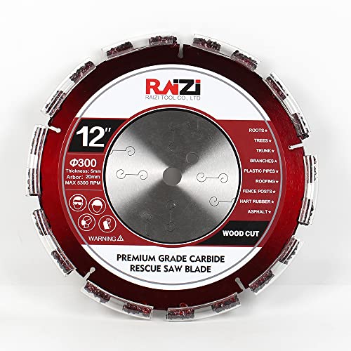 Raizi 300mm Profi Hartmetall Gehärtete Trennscheibe WoodCut für Wurzeln Plastikrohre Dachbahnen Zaunpfahle Hartgummi Asphalt Raizi 300mm Profi Hartmetall Gehärtete Trennscheibe WoodCut für Wurzeln Plastikrohre Dachbahnen Zaunpfahle Hartgummi Asphalt von Raizidom