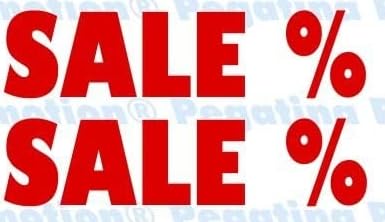 2x Sale% Aufkleber Schaufenster Reduziert Ausverkauf WSV SSV ca. je 50 cm Aufkleber Sticker Schaufensterwerbung Werbung Deko 2x Sale% Aufkleber Schaufenster Reduziert Ausverkauf WSV SSV ca. je 50 cm Aufkleber Sticker Schaufensterwerbung Werbung Deko von Rakelfix