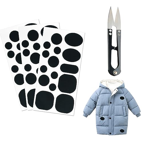 Daunenjacken-Flicken aus Nylon,Daunenjacke Reparaturflicken,Daunenjacke Flicken Reparaturset,3 Blatt Daunenjacke Reparatur Patches (Schwarz) von Rakiuty