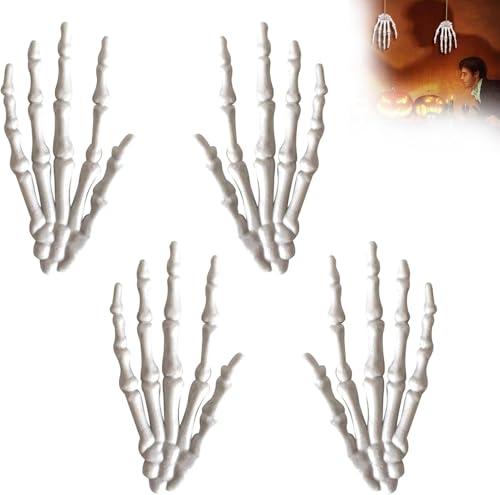 Halloween Skelett Hände Dekoration, 2 Paare Realistisch Aussehende Skelett, Skelett Totenkopf Deko, Halloween Deko Skelett, Skeletthände Skelett Deko, Garten Rasen Skeleton Stakes Halloween Skelett Hände Dekoration, 2 Paare Realistisch Aussehende Skelett, Skelett Totenkopf Deko, Halloween Deko Skelett, Skeletthände Skelett Deko, Garten Rasen Skeleton Stakes von Rakiuty