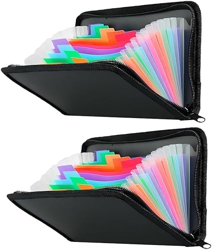 Quittung Coupon Organizer,13 Fächern Wasserfest Dokumententasche,Dokumentenmappe Datei Organizer mit Reißverschluss,Dokumentenmappe A6 mit Reißverschluss,Fächermappe für A6 von Rakiuty