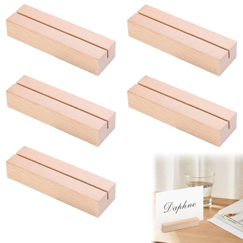Tischnummernhalter aus Buche,Fotohalter,Robuster Natürlicher Holzaufsteller,Kartenständer,Tischkartenhalter,Menükartenhalter,Kartenhalter Holz,Tischkartenhalter Holz,Holzständer für Fotos,5PCS Tischnummernhalter aus Buche,Fotohalter,Robuster Natürlicher Holzaufsteller,Kartenständer,Tischkartenhalter,Menükartenhalter,Kartenhalter Holz,Tischkartenhalter Holz,Holzständer für Fotos,5PCS von Rakiuty